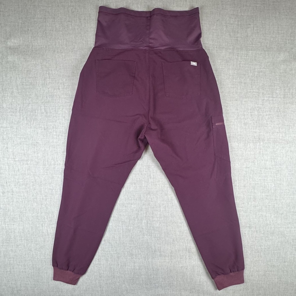 FIGS Maternity Scrub Set Womens Large Purple Jogger Pants Top Pockets Workwear - Picture 9 of 16